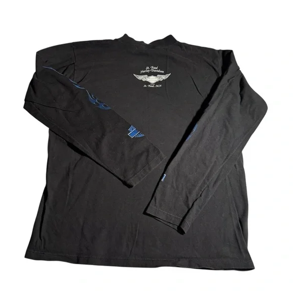 1988 Harley blue flame ロンt ヴィンテージ Vintage TOUCH OF GOLD Harley Davidson Motorcycles Flames 1988 Long